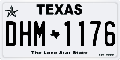 TX license plate DHM1176