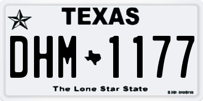 TX license plate DHM1177