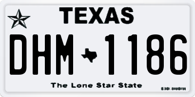 TX license plate DHM1186
