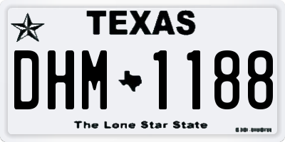 TX license plate DHM1188