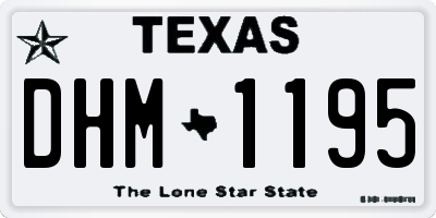 TX license plate DHM1195