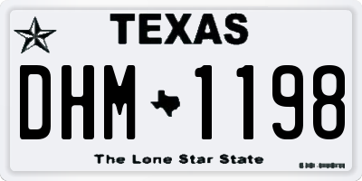 TX license plate DHM1198