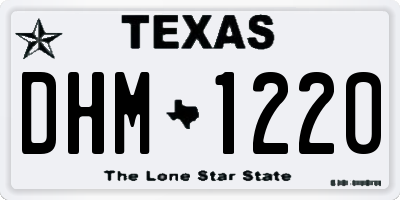 TX license plate DHM1220