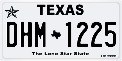 TX license plate DHM1225