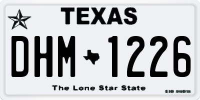TX license plate DHM1226