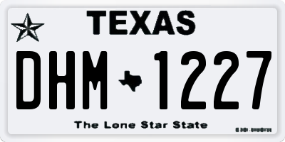 TX license plate DHM1227