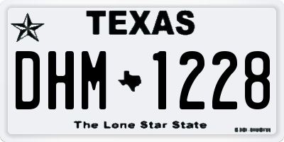 TX license plate DHM1228