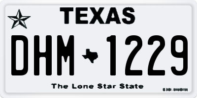 TX license plate DHM1229