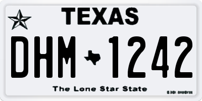 TX license plate DHM1242