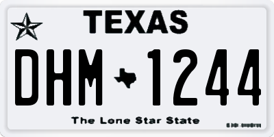 TX license plate DHM1244