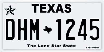 TX license plate DHM1245