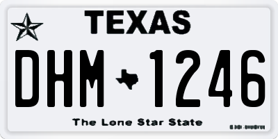 TX license plate DHM1246
