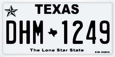 TX license plate DHM1249