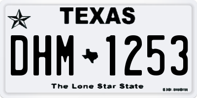 TX license plate DHM1253