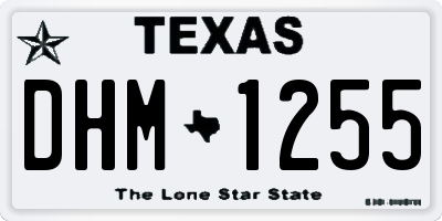 TX license plate DHM1255
