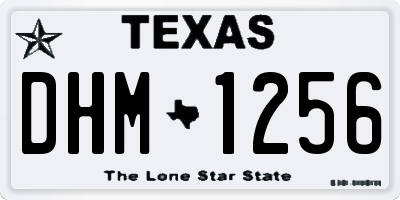 TX license plate DHM1256