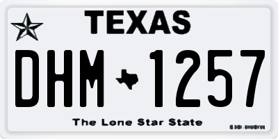 TX license plate DHM1257