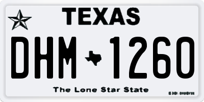 TX license plate DHM1260