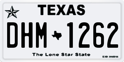 TX license plate DHM1262