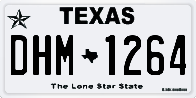 TX license plate DHM1264
