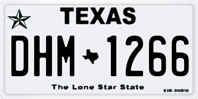 TX license plate DHM1266