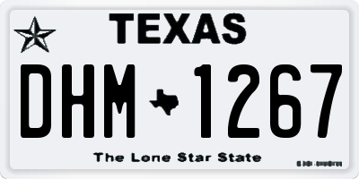 TX license plate DHM1267