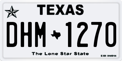 TX license plate DHM1270