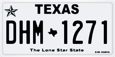 TX license plate DHM1271