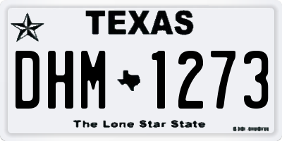 TX license plate DHM1273