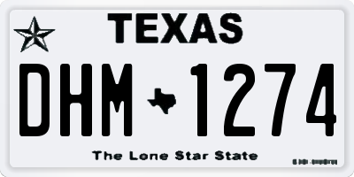 TX license plate DHM1274