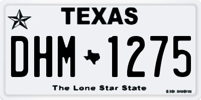 TX license plate DHM1275