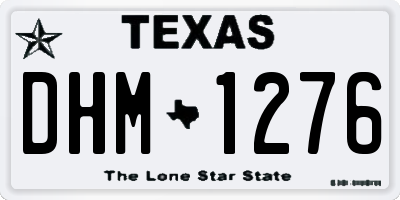 TX license plate DHM1276