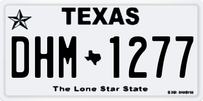 TX license plate DHM1277