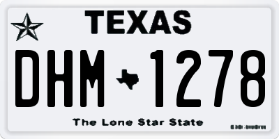 TX license plate DHM1278