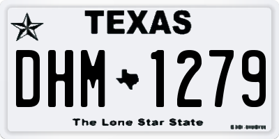 TX license plate DHM1279