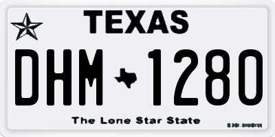 TX license plate DHM1280