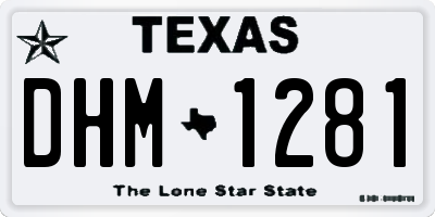 TX license plate DHM1281