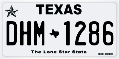 TX license plate DHM1286