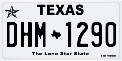 TX license plate DHM1290