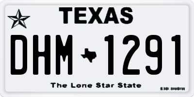 TX license plate DHM1291