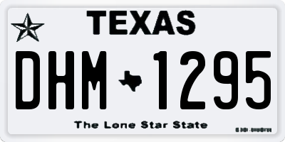 TX license plate DHM1295