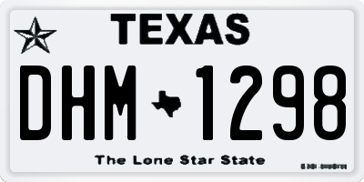 TX license plate DHM1298