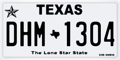 TX license plate DHM1304