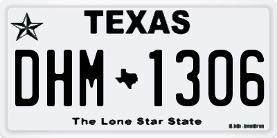 TX license plate DHM1306
