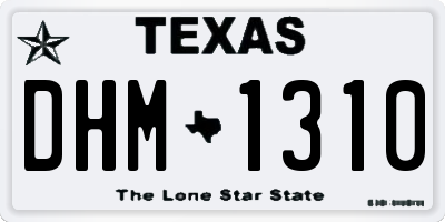 TX license plate DHM1310