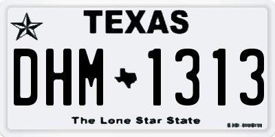 TX license plate DHM1313