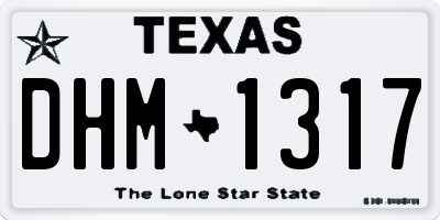 TX license plate DHM1317