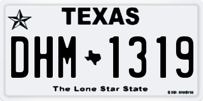 TX license plate DHM1319