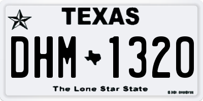TX license plate DHM1320