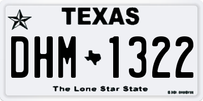 TX license plate DHM1322